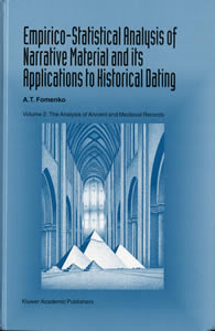 Empirico-Statistical Analysis of Narrative Material and its Applications to Historical  Dating