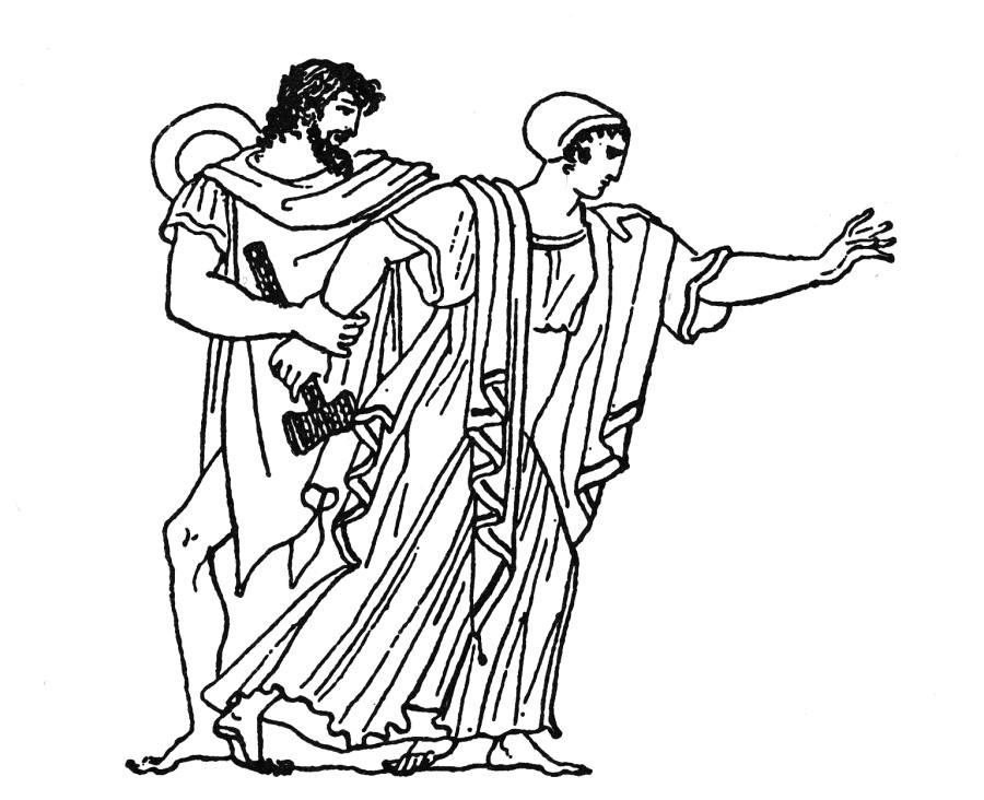 Сын агамемнона 5 букв. Миф об Ифигении рисунок. Агамемнон рисунок. Иллюстрация к мифу об Ифигении.